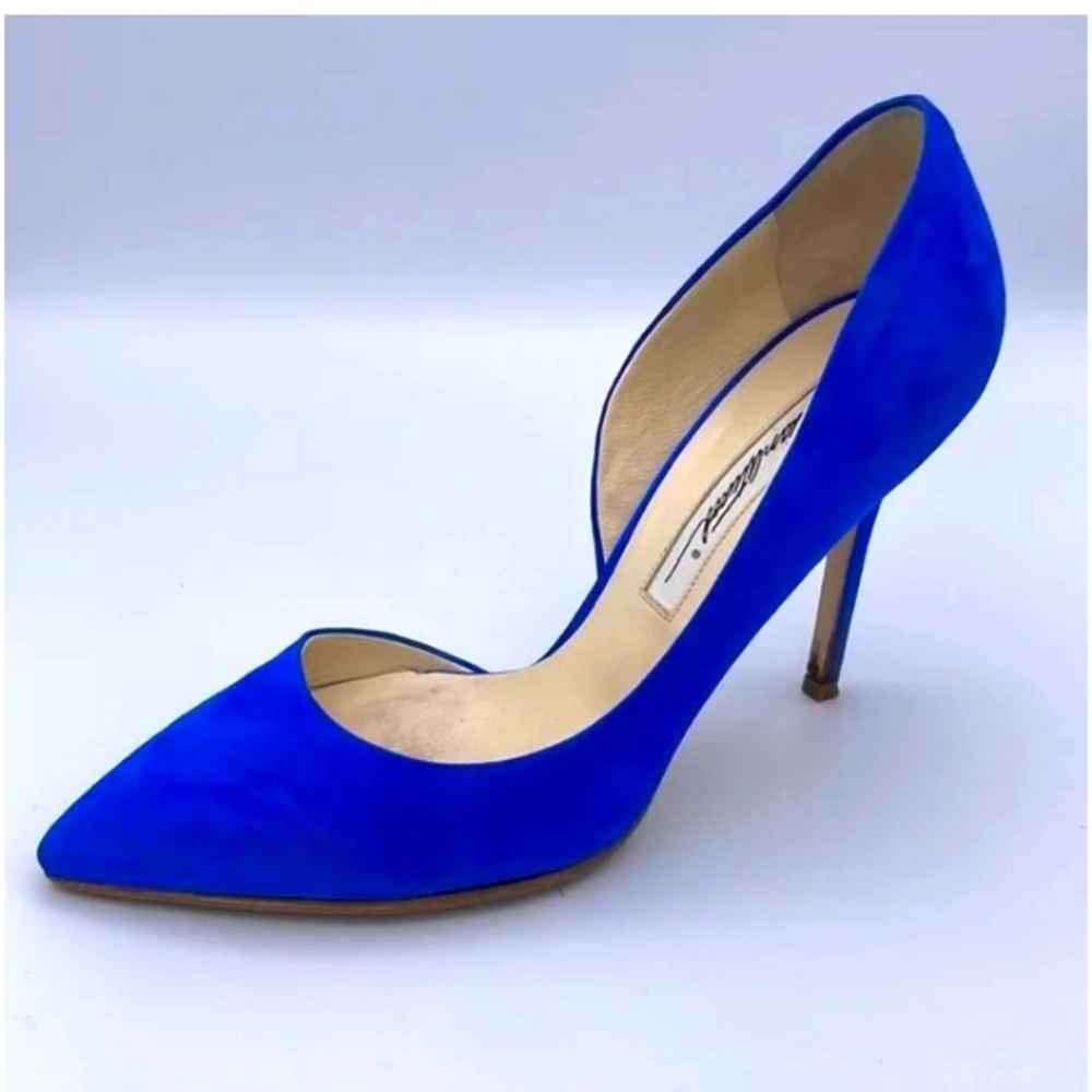 BRAIN ATWOOD BLUE Suede D Orsay Pumps Size 39.5 Euro